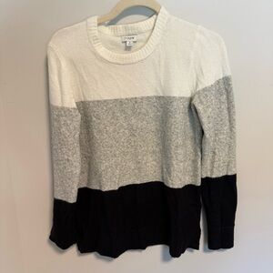 J. Crew Colorblock Sweater - White, Gray, Black